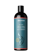 Aleavia Citrus Bliss bottle pours for a gentle daily cleanse that supports skin microbiome balance.