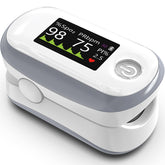Alecaremed Pulse Oximeter display shows clear SpO2 and PR readings on a bright screen.