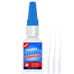 Alecpea 20g ceramic glue bottle with micro-nozzles ready for precise repairs.
