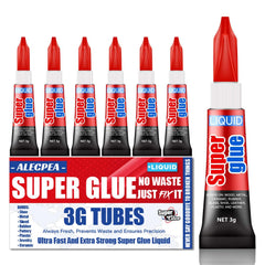 ALECPEA super glue liquid cap enables quick controlled opening and precise application.