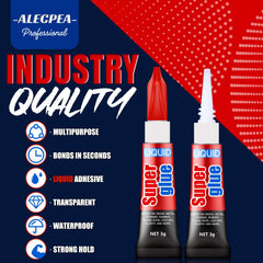 ALECPEA packaging design with airtight tube keeps glue fresh.