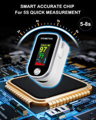 Aleshon oximeter 4 color TFT screen eases reading in bright or dark environments.