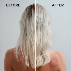 Applying ALFAPARF MILANO SOS oil to damp hair for even distribution.