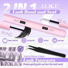 ALICE lash glue bond and seal for durable wear.