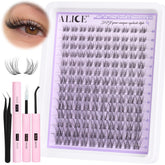 ALICE Lash Clusters Kit natural wispy lashes 8-16mm for subtle daily enhancement.