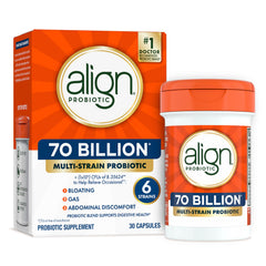 Align Probiotic 70 Billion bottle front view for daily digestive support