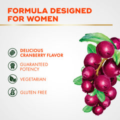 Travel-friendly cranberry-flavored gummy pack for daily probiotic intake