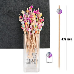 ALINK colorful pearl-ball ends on cocktail picks for easy grabbing at parties