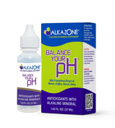 Alkazone Balance bottle pouring to create alkaline antioxidant water