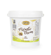 Alkis Pistachio Cream bulk bucket front view for rich flavor in desserts
