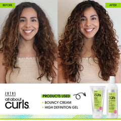 All About Curls Bouncy Cream defines curls with a soft touch and frizz control.