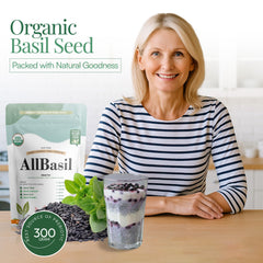 All Basil Seeds after soaking form a gel, ideal for desserts and puddings.
