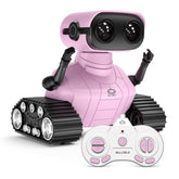 ALLCELE Girls Robot Toy pink front view highlights a friendly, imaginative play experience.