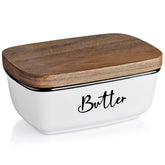 ALELION butter dish base with a stable ceramic surface for secure countertop storage.