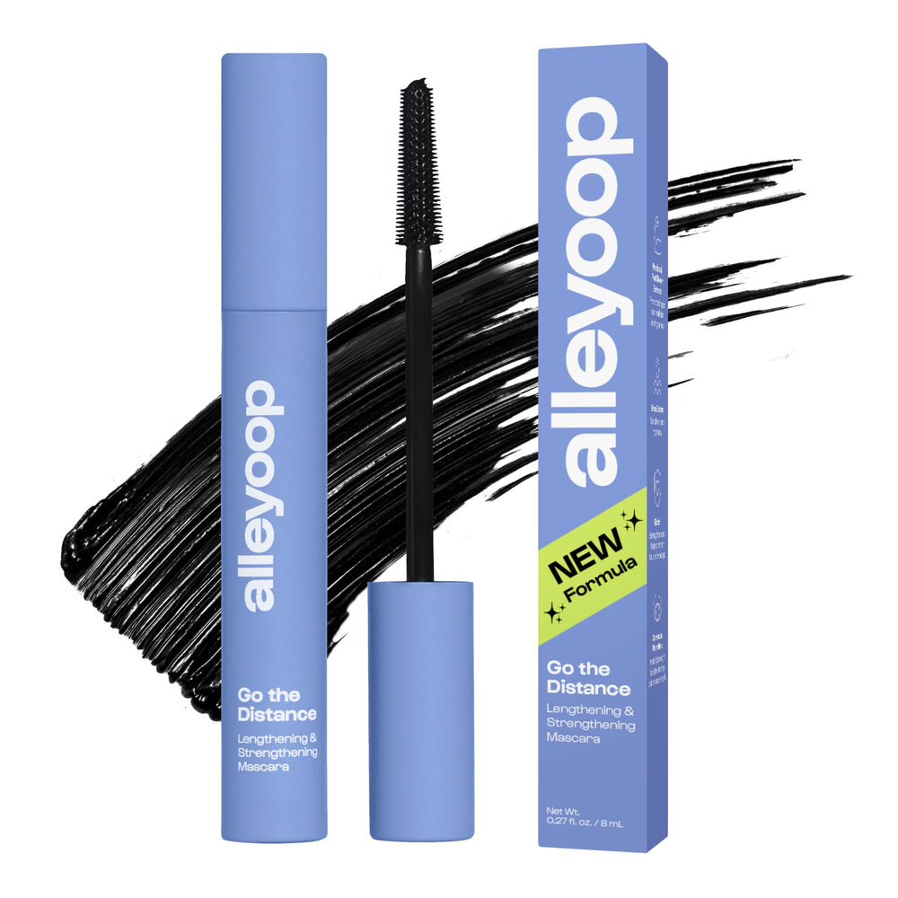 ALLEYOOP tubing mascara in black bottle delivers bold length and clear separation.
