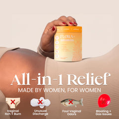 ALLFEMME Flora+ pineapple gummies highlight a sugar-free, vegan formula.