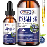 Alliwise potassium magnesium drops bottle front showing blueberry flavor for daily wellness