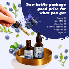 Two-bottles packaged Alliwise display for convenient storage and value