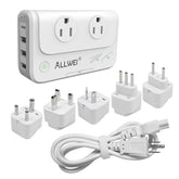 ALLWEI travel adapter in compact size ideal for easy packing.
