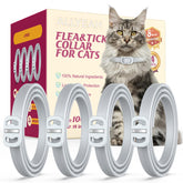 Allyeah natural flea tick collar pack-4 waterproof protects cats indoors and outdoors.