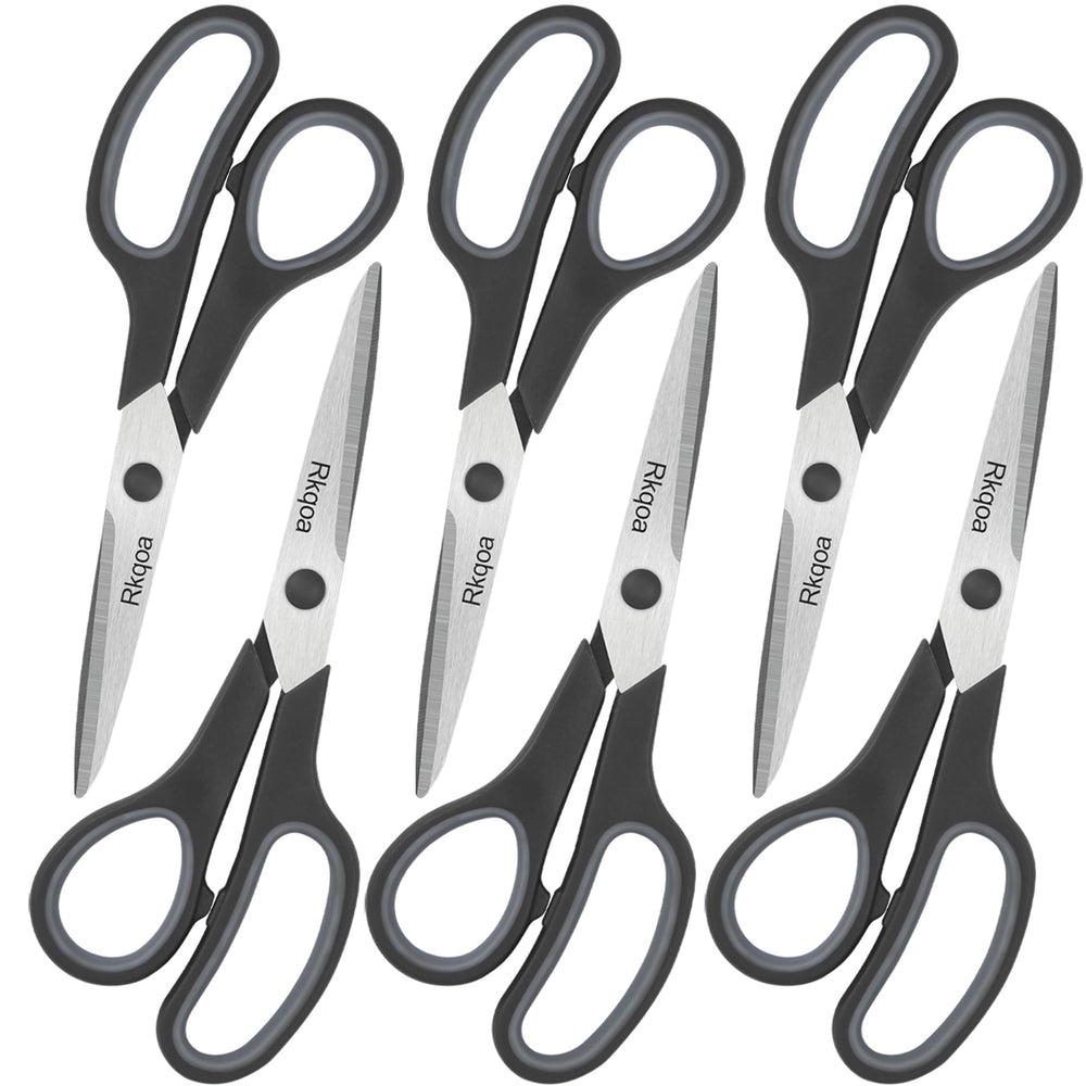 Almarto RKqoa 8-inch all-purpose scissors six-pack for versatile tasks.