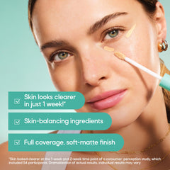 Almay Clear Complexion Concealer in action delivering quick blemish concealment.
