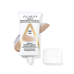Almay Smart Shade Foundation bottle pour for effortless blending and a natural look.