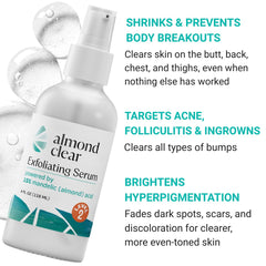 Close-up of Almond Clear Level 2 serum texture for body use