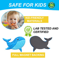 ALNETI shark magnet supports sensory exploration on the fridge.