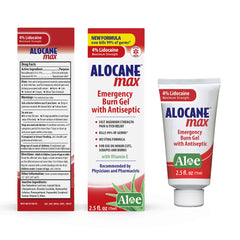 Alocane gel with Aloe Vera soothing skin after minor burns.
