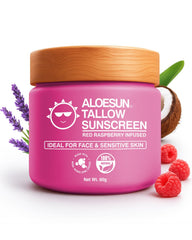ALOESUN beef tallow sunscreen bottle with quick-absorbing protection