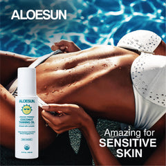 ALOESUN Organic coconut oil and lavender essence close-up emphasizing natural ingredients.