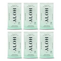 ALŌH Peppermint Eucalyptus wipes showing soft texture for gentle cleansing