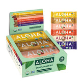 ALOHA Bar Peanut Butter Cup in a sampler pack showing rich, protein-packed snacking for on-the-go energy