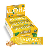 ALOHA Lemon Cashew Bar pack—12 bars, vegan energy on the go.