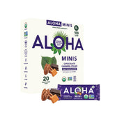 ALOHA MINIS Caramel Chocolate Pecan bar close-up showing rich flavor.
