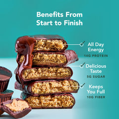 ALOHA nutrition panel highlights the protein-rich and low-sugar profile per bar