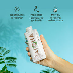 ALOHA protein blend featuring pea and brown rice for a complete amino profile
