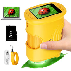 Alotwan Kids Microscope with HD screen shows vibrant details at 1000X magnification.