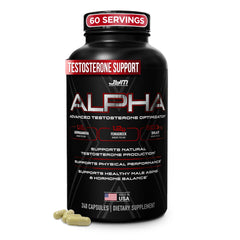 Alpha JYM X bottle cap close-up showing premium formula for daily vitality