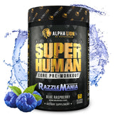 ALPHA LION Core Pre-Workout bottle front showing sustained energy benefits