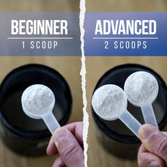 Scoop of ALPHA LION Core Pre-Workout being prepared for mix