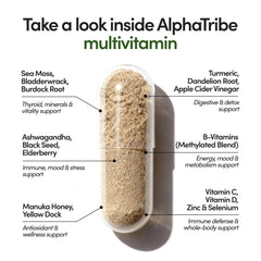Alpha Tribe multivitamin with bladderwrack powder adds minerals for daily energy