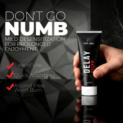 AlphaMale Premium Delay Cream dime sized amount for routine preparation