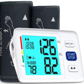 AlphaMed blood pressure monitor front view with easy home readings