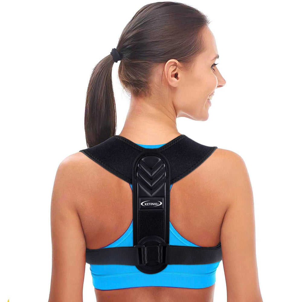 Alsoay posture corrector with adjustable straps supports shoulder alignment.