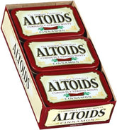 Altoids Cinnamon mints tin front view for on-the-go refresh