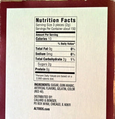Altoids Cinnamon mints tin pack side view highlighting six-tin gift set option