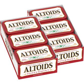 Altoids Classic Peppermint tin close-up for quick breath refreshment
