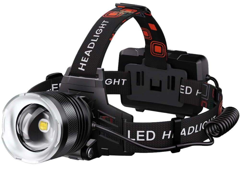 AMAKER LED headlamp front view shows compact design with bright beam for outdoors